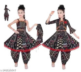 Embellished cotton blend partywear dhoti kurta for girls (ages 2-9), Indian design